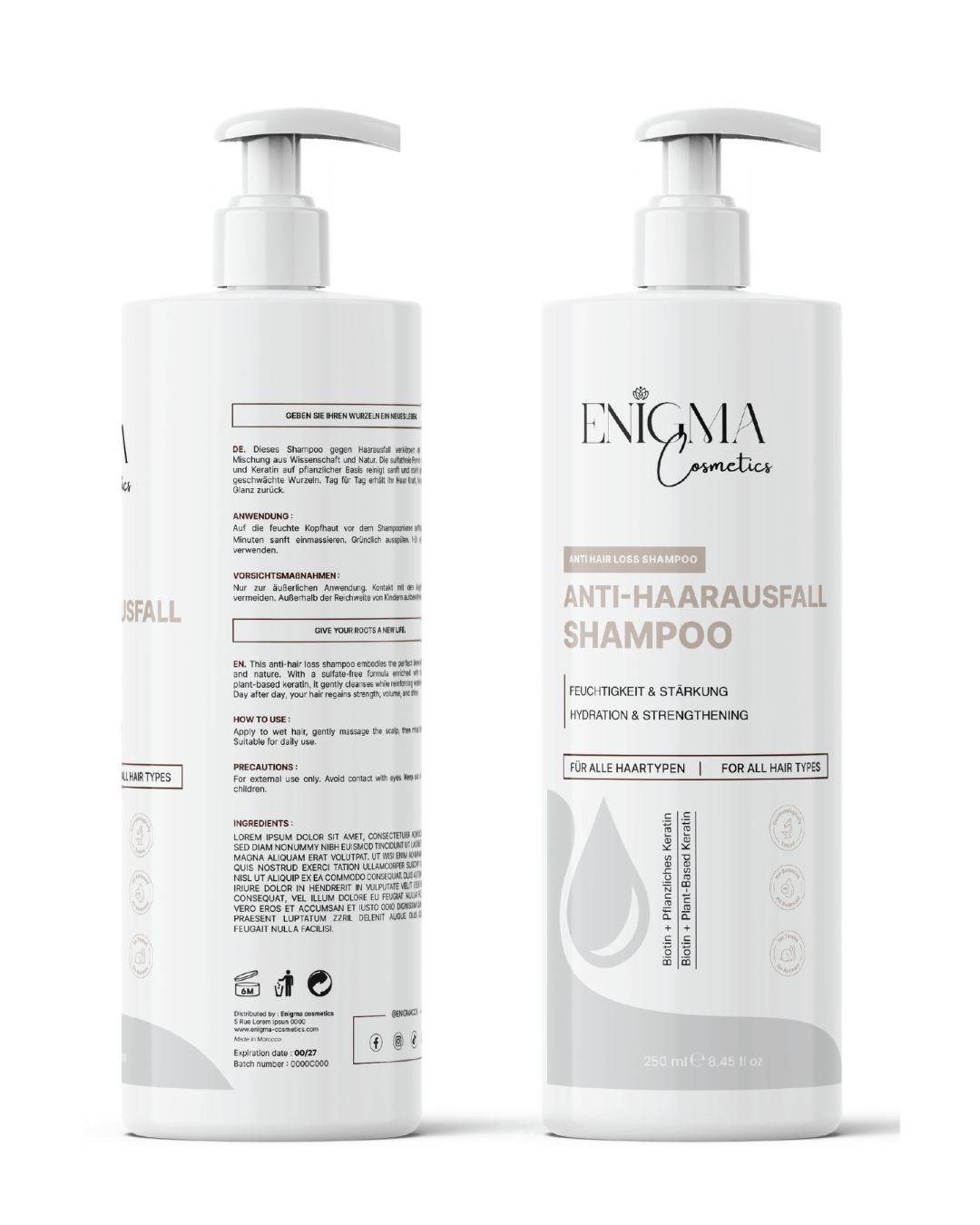 Enigma Cosmetics Anti-Haarausfall Shampoo – Stärkung & Feuchtigkeit