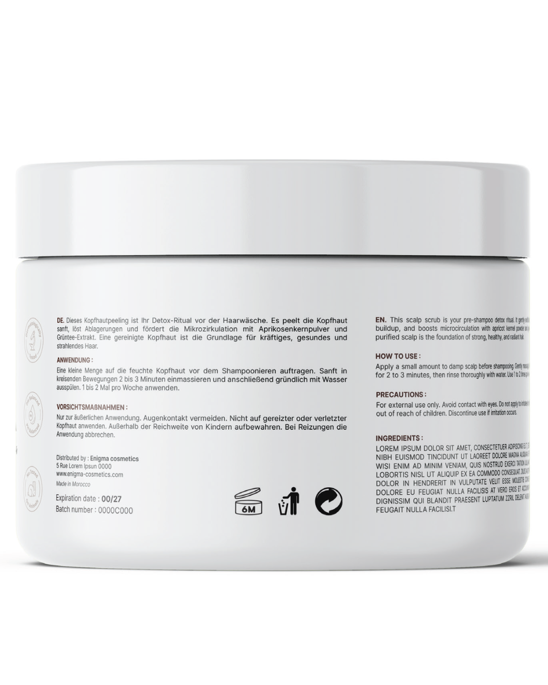 Enigma Cosmetics Kopfhaut-Peeling – Detox & Tiefenreinigung